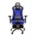 Talius silla Caiman v2 gaming negra/azul, reposapies, 4D, Frog