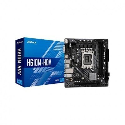 Placa base asrock 1700 h610m - hdv ddr4 m - atx 2xddr4 4xsata3 2xusb 3.2