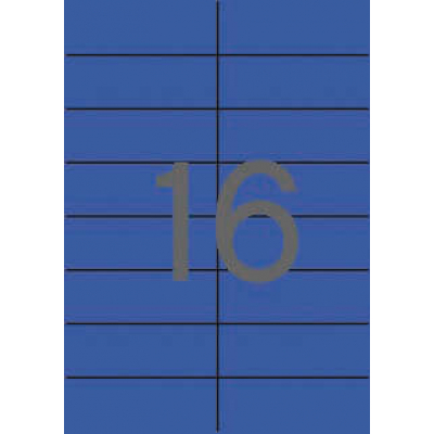 Apli Etiquetas Azules Permanentes 105.0 x 37.0mm 20 Hojas