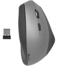Ratón Ergonómico Inalámbrico NGS EVO Zen/ Hasta 1600 DPI/ Plata y Negro