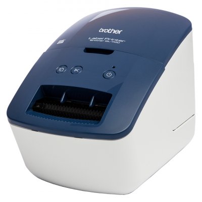 Impresora de Etiquetas Brother QL-600B/ Térmica/ Ancho etiqueta 62mm/ USB/ Azul y Blanca