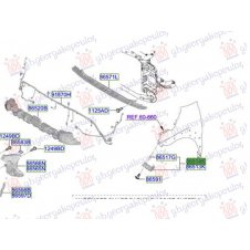 SOPORTE LATERAL DE PLASTICO PARA PARACHOQUE DELANTERO(O)