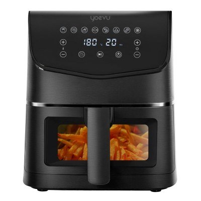 Yoevu freidora de aire 7.5 l 1800w con ventana