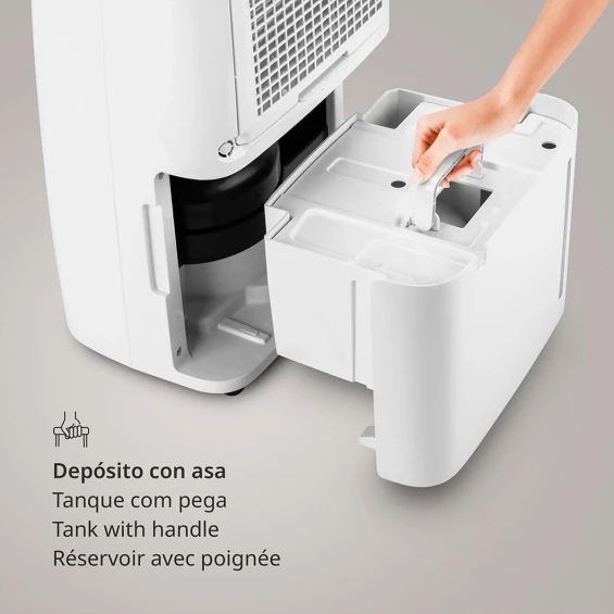 Deshumidificador Ufesa Deshumidificador Breeze Dry 5000 para estancias hasta 40 m2, 20 litros/día, depósito 6 litros, 46 dB, secado de ropa, blanco - imagen 4