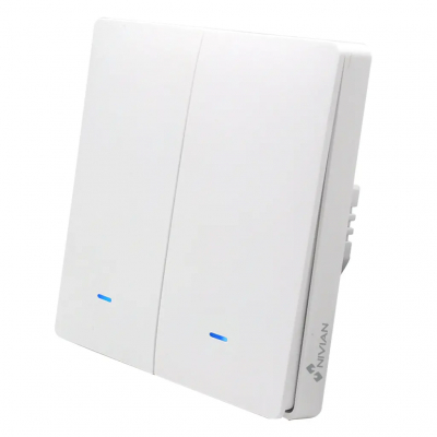 Interruptor de pared Nivian - 2 Líneas | Inteligente | WiFi | Control táctil
