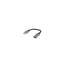 Lanberg AD-DP-HD-04 adaptador de cable de vídeo 0,2 m DisplayPort HDMI Plata, Negro