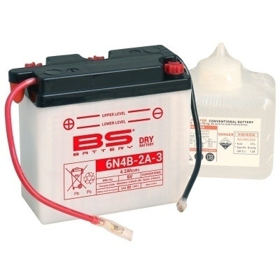 BS BATTERY Battery Conventional with Acid Pack - 6N4B-2A-3 310515