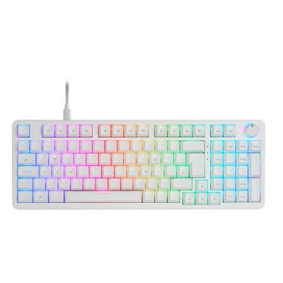 Teclado mars gaming mkprowbes blueswitch rgb blanco