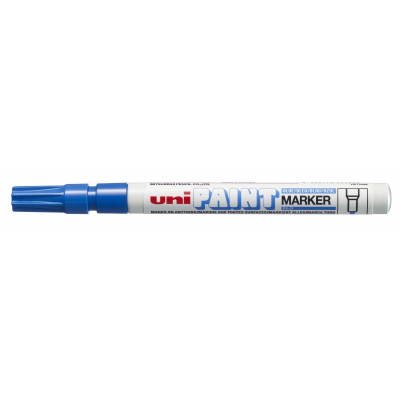 Uni-ball PX-21 Paint Marker - Marcador de Pintura - Punta Acrilica de Bala 0.8-1.2mm - Permanente en Todas las Superficies - Resistente a Luz y Agua - Color Azul