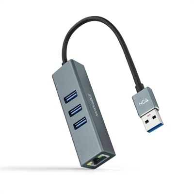 Conversor Usb 3.0 a Ethernet +3xUsb 3.0 Nanocable