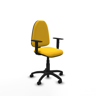 Aýna CP similpiel amarillo brazos 1D base poliamida ruedas nailon 50mm