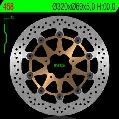 Disco de freno NG 458 Ø320 x Ø69 x 5 458