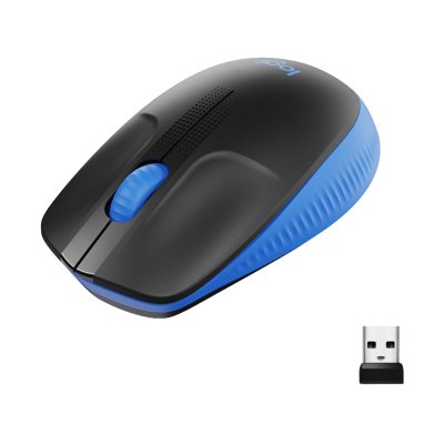 RATON LOGITECH M190 WIRELESS NEGRO AZUL 3 BOTONES/10 M/NANO