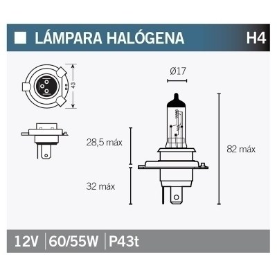 Lámpara OSRAM 64193-01-ULT H4 64193ULT-01B