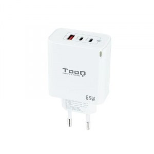 TOOQ Cargador pared GAN 2xUSB-C 1xUSB-A 45W+20W