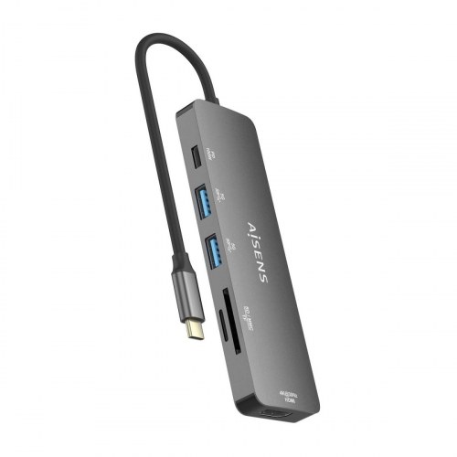 Aisens - Usb-C Dock 6 En 1, Usb-C A 1Xhdmi, 2Xusb-A, 1Xusb-C Pd 100W,