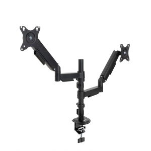 Tooq Soporte de Mesa con Brazos Articulados para 2 Monitores de 17-32 - Regulable en Altura, Giratorio e Inclinable Peso Max 9