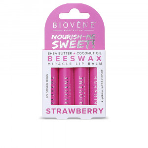 BEESWAX STRAWBERRY BÁLSAMOS LABIALES PACK 4 pz