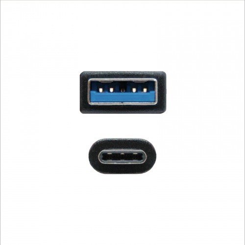 Nanocable 3.1 Gen2 10Gbps 3A, tipo USB-C/M-A/M, negro, 1.5 m