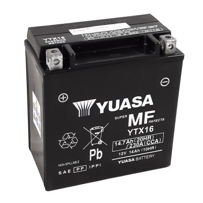 Batería Yuasa W/C YTX16 (FA) YTX16