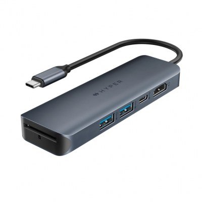 Hub hyper drive ecosmart gen.2 universal usb - c® 6 - in - 1100 w pd power