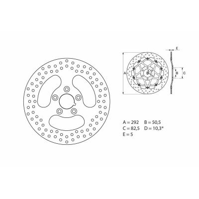 Disco de freno Brembo 68B407E0 68B407E0