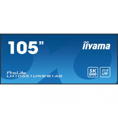 MONITOR PROFESIONAL IIYAMA 105 (LH10551UWS-B1AG) / TIEMPO OPERACION 24/7 / USO HORIZONTAL Y VERTICAL / IPS / 5120X2160 5K UW / 8MS / 500CD / 21:9 / RS-232C / RJ45 / HDMI X 1 / DP X 1 / USB-C X 2/ USB