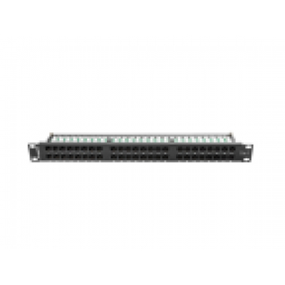 PATCH PANEL LANBERG 48 PUERTOS 1U 19? CAT.6 NEGRO