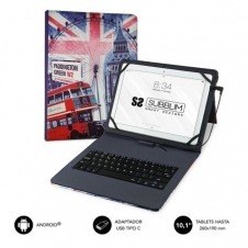 Funda con Teclado Subblim Keytab Pro USB England para Tablets de 10.1