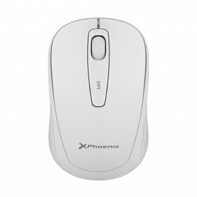 Phoenix m250 ratón inalámbrico 2.4 ghz receptor usb hasta 1600 dpi compatible con pc mac portátil color blanco