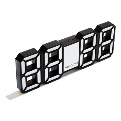 NEONCLOCKWH despertador Negro, Blanco