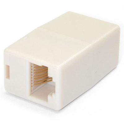 Caja de Empalme Acoplador para Cable Cat5 Ethernet UTP - 2x Hembra RJ45 - Beige