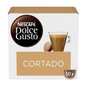 Pack de 3 cajas Dolce Gusto CORTADO, 30 unidades por caja, 90 cápsulas en total