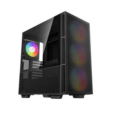 Caja ordenador gaming deepcool ch560 atx argb cristal templado negra
