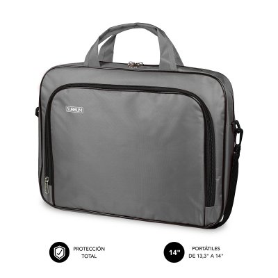 Maletín Subblim Oxford para Portátiles hasta 14/ Gris