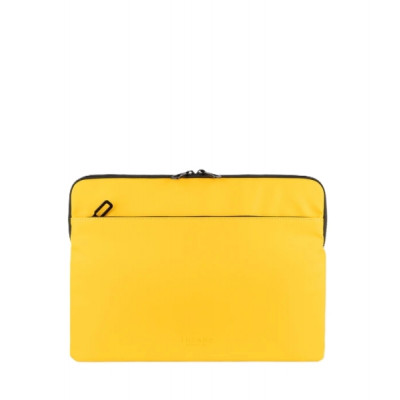 Tucano Gommo Sleeve Funda Portatil 15,6 - Material Engomado Impermeable - Bolsillo para Accesorios - Color Amarillo