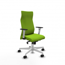 Piqueras y Crespo Albacete direcci?n sincro similpiel pistacho brazos 1D blancos base blanca ruedas 65 nailon