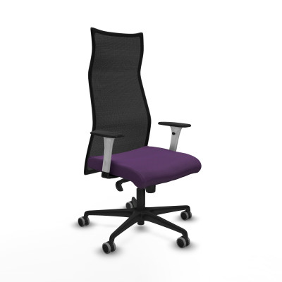 Albacete malla sincro malla negra bali morado brazos blancos base nailon ruedas 65mm engomadas