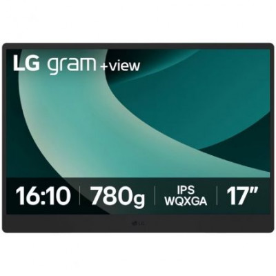 Monitor Portátil LG Gram +view 17MT70.ASDWU 17/ WQXGA/ Multimedia/ Negro y Plata