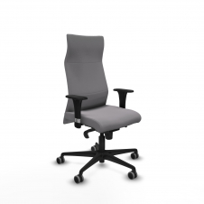 Piqueras y Crespo Albacete direcci?n sincro similpiel gris brazos 1D cromados base nailon ruedas 65 engomadas