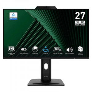 Monitor MSI PRO MP272PMG, 27 pulgadas, Full HD, IPS, 120 Hz, 1 ms MPRT, altura regulable, altavoces, HDMI, DisplayPort, negro