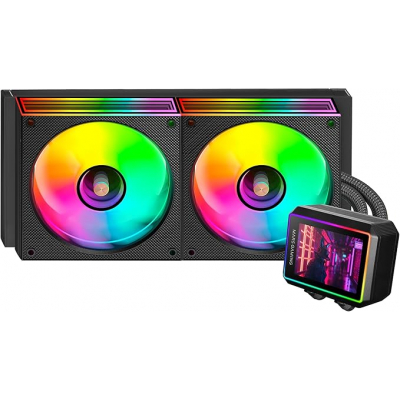 Mars Gaming ML-VISIONII240 Kit de Refrigeracion Liquida - Potencia 500W - Pantalla IPS 2.8 - Iluminacion ARGB - Bomba Opti-Chamber - Color Negro