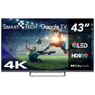 Tv smart tech 43 pulgadas qled 4k uhd 43qg02v2 google tv