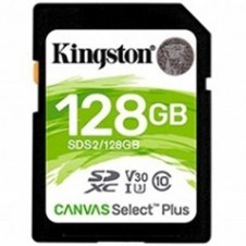 Memoria sdxc 128gb kingston canvas select plus uhs - i u3 - cl10 - r: 100mb - s w:85mb - s