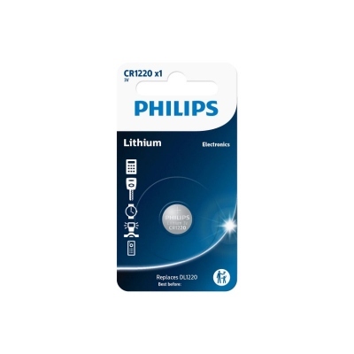 Pila Litio CR1220 PHILIPS 3Vdc (Blister 1 pila)