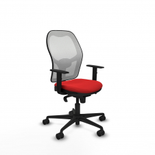 Piqueras y Crespo Jorquera sincro malla blanca similpiel rojo brazos 1D base nailon ruedas 65mm nailon