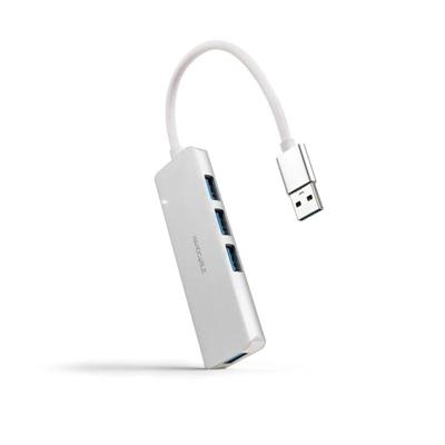 Hub Usb 3.0 4 x Usb 3.0 10cm Gris Nanocable