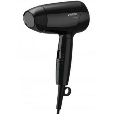 Secador Philips EssentialCare BHC010/10/ 1200W/ Negro/ 1 Accesorio