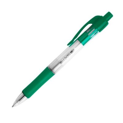 DEQUA Boligrafo retractil tinta de aceite trazo 0,7mm verde
