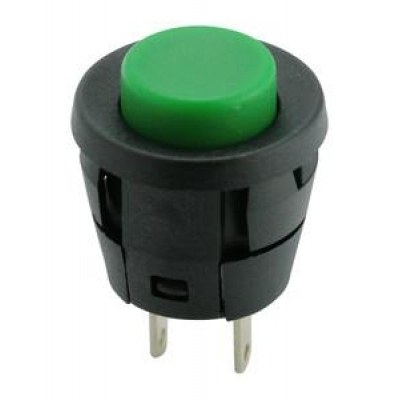 Pulsador Empotrar OFF-(ON) VERDE 2A/250V